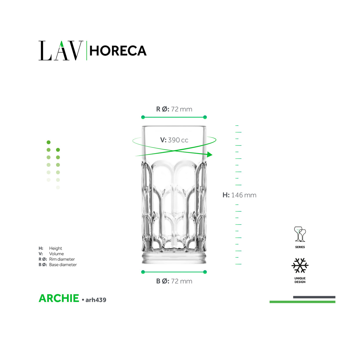 LAV HORECA ARCHIE LONG DRINK 390ML