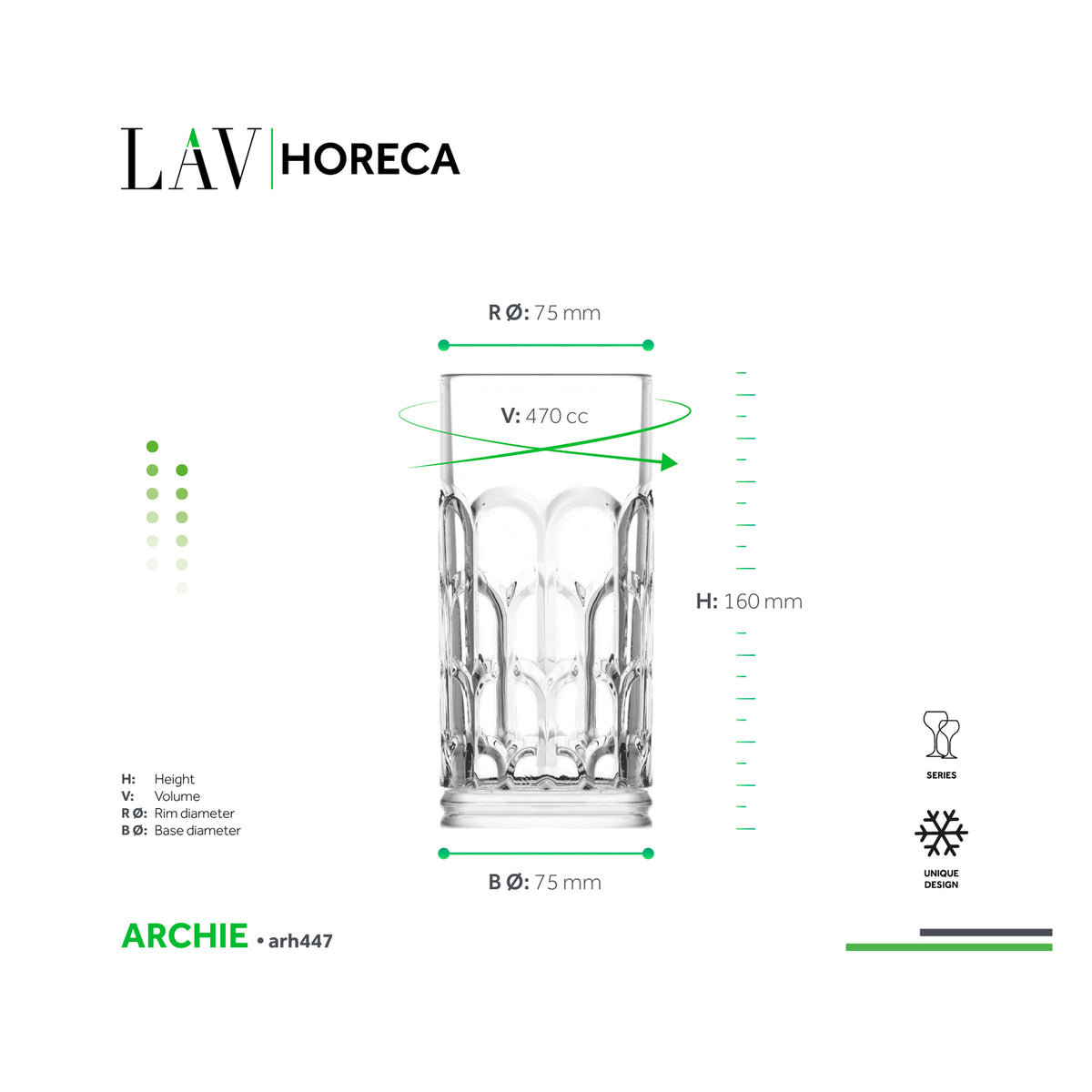 LAV HORECA ARCHIE LONG DRINK 470ML