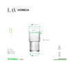 LAV HORECA ISTANBUL STACKABLE LONG TUMBLER 400ML