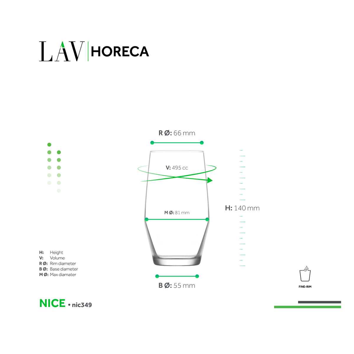 LAV HORECA NICE LONG DRINK 495ML
