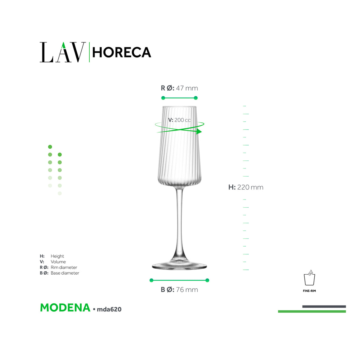 LAV HORECA MODENA CHAMPAGNE 210ML