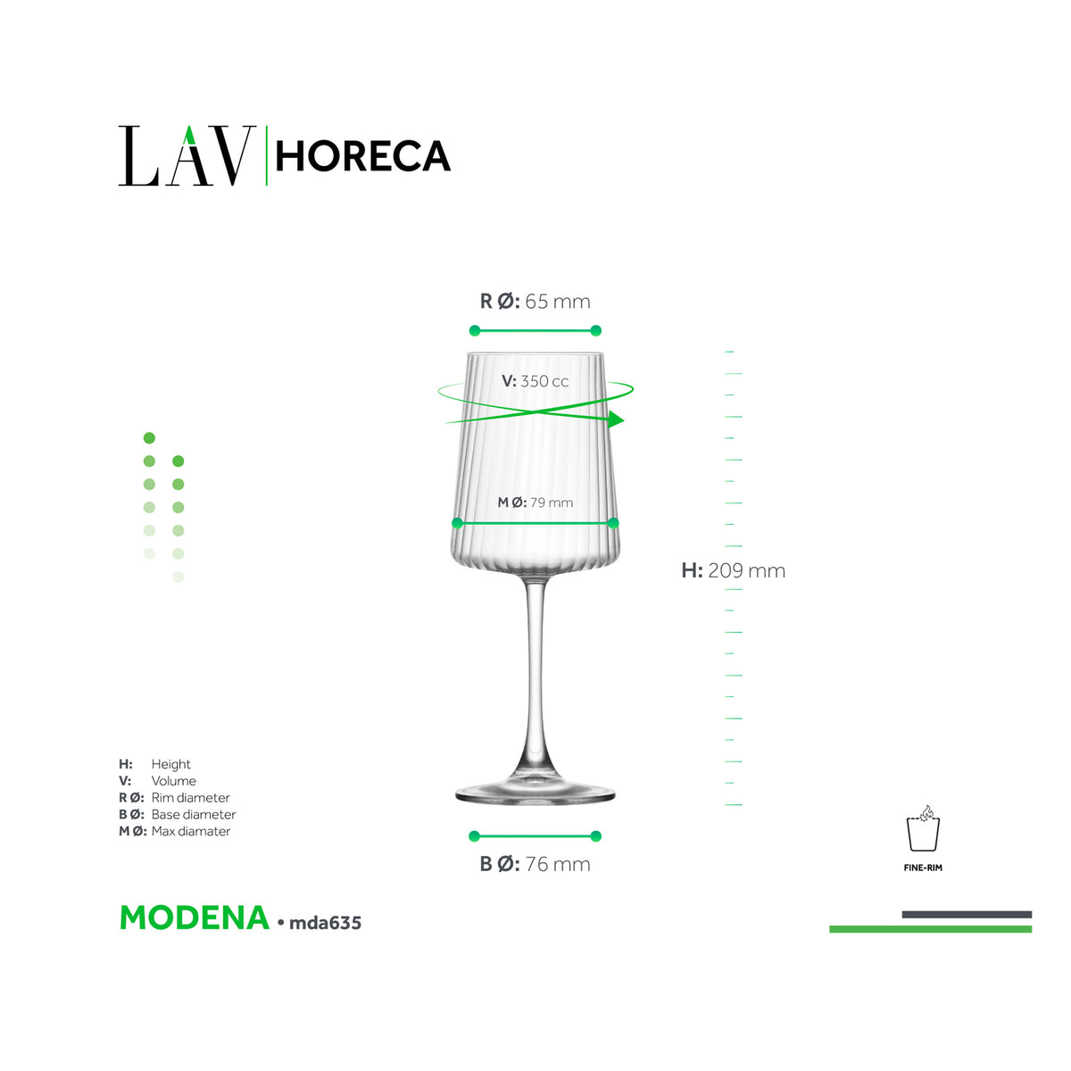 LAV HORECA MODENA WINE 350ML