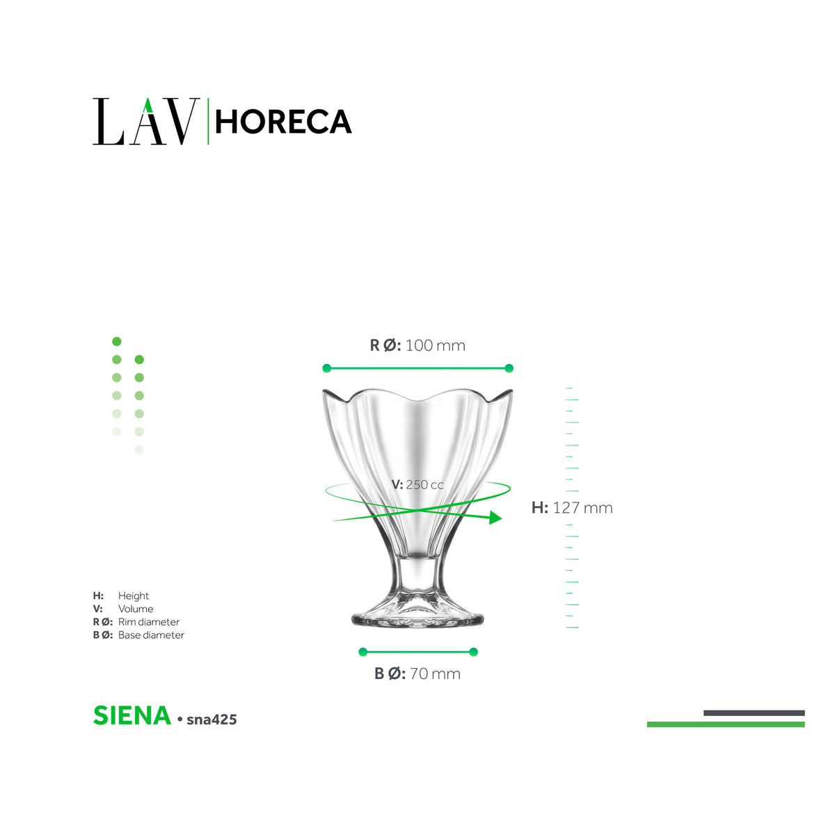 LAV HORECA SIENA ICE CREAM/DESSERT BOWL 250ML