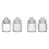 REGENT MINI GLASS CANISTERS ASSORTED DESIGNS 4PK, 300ML