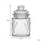 REGENT MINI GLASS CANISTERS ASSORTED DESIGNS, 4 PIECE SET 300ML (130X75MM DIA)