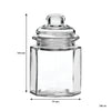 REGENT MINI GLASS CANISTERS ASSORTED DESIGNS, 4 PIECE SET 300ML (130X75MM DIA)