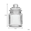 REGENT MINI GLASS CANISTERS ASSORTED DESIGNS 4PK, 300ML