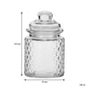 REGENT MINI GLASS CANISTERS ASSORTED DESIGNS 4PK, 300ML