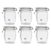 REGENT FACETED HERMETIC GLASS CANISTER WITH CLIP SEAL AND GLASS LID, 800ML