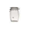 REGENT FACETED HERMETIC GLASS CANISTER WITH CLIP SEAL AND GLASS  LID, 1.2LT (120X120X178MM)