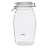 REGENT FACETED HERMETIC GLASS CANISTER WITH CLIP SEAL AND GLASS LID, 2.3L