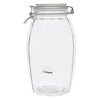 REGENT FACETED HERMETIC GLASS CANISTER WITH CLIP SEAL AND GLASS LID, 2.3LT