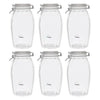 REGENT FACETED HERMETIC GLASS CANISTER WITH CLIP SEAL AND GLASS LID, 2.3L