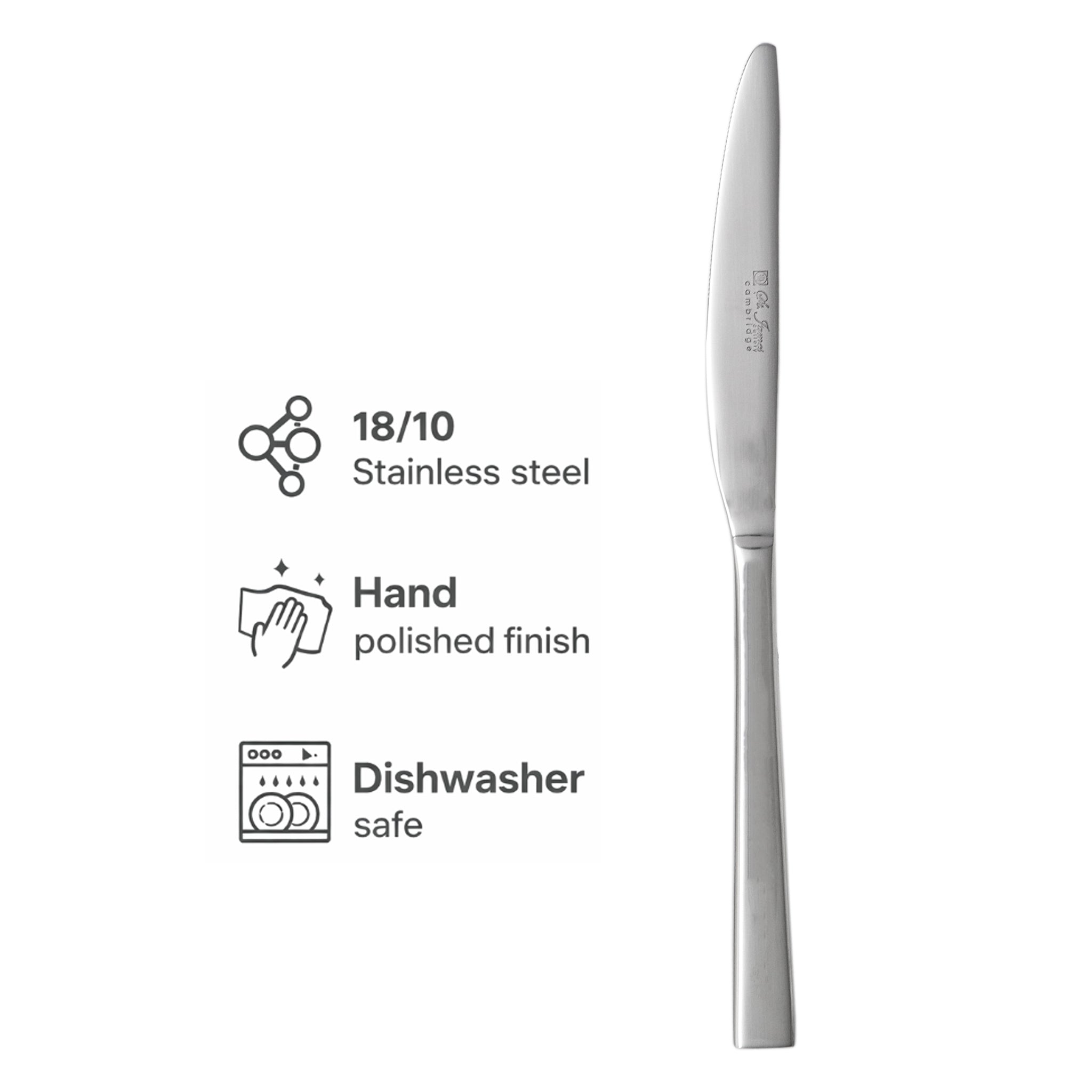 ST. JAMES CUTLERY CAMBRIDGE 18/10 DESSERT KNIFE, 12PK