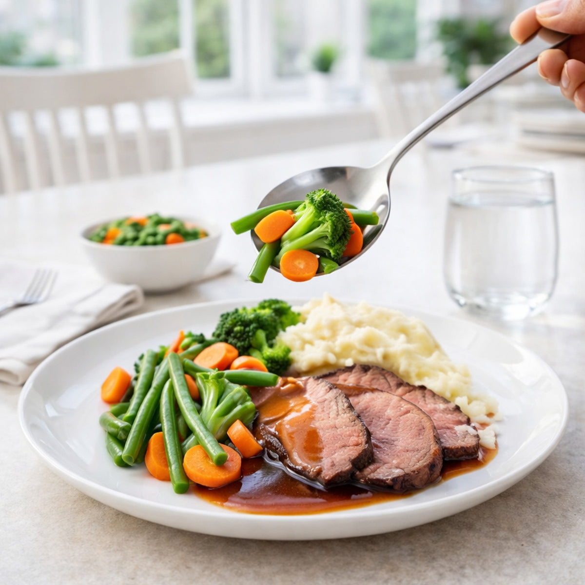 ST. JAMES CUTLERY CAMBRIDGE 18/10 TABLE SERVING SPOON 2PK HANG CARD