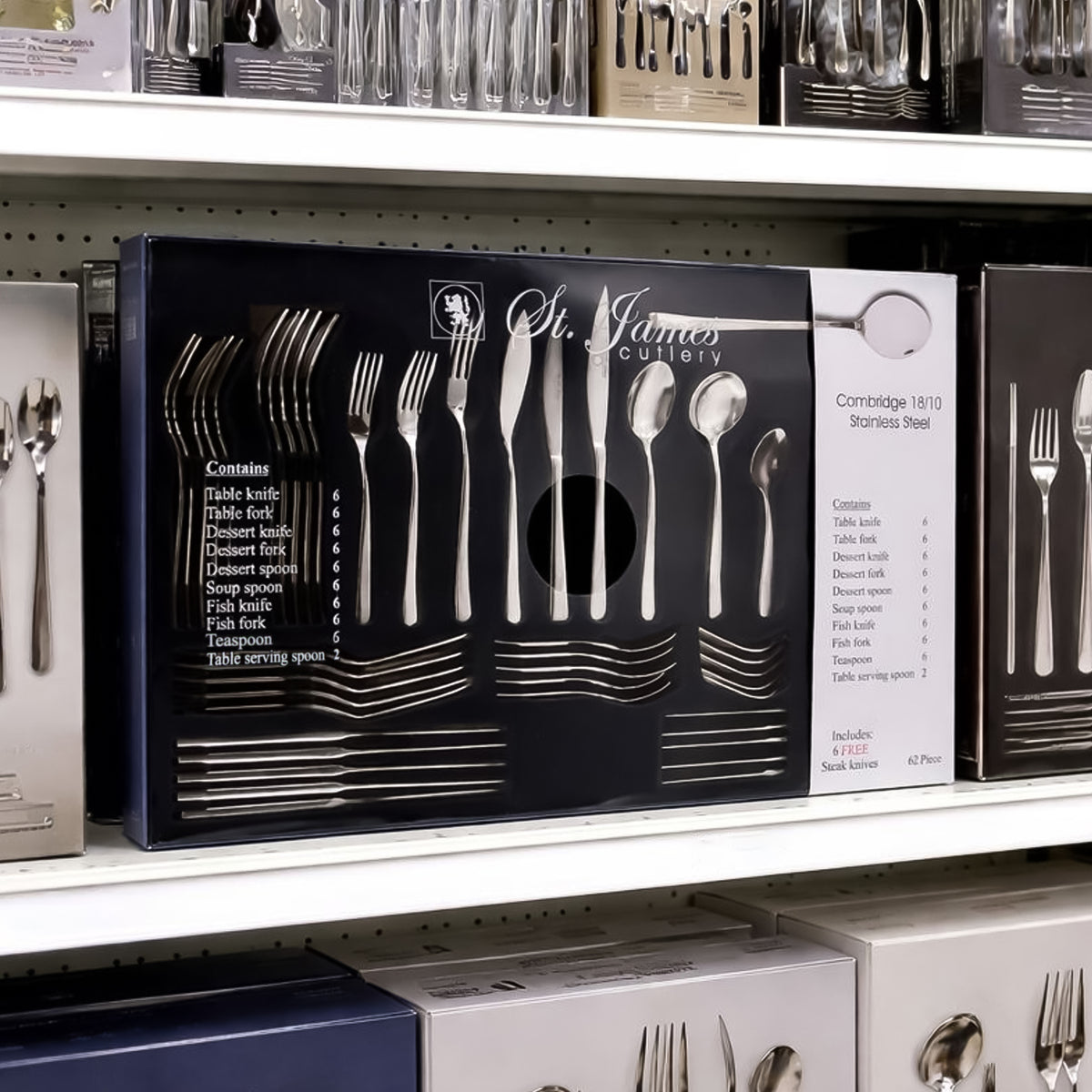 ST JAMES CUTLERY CAMBRIDGE 62 PIECE SET
