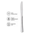 ST. JAMES CUTLERY BRISTOL DESSERT KNIFE HP 12PK