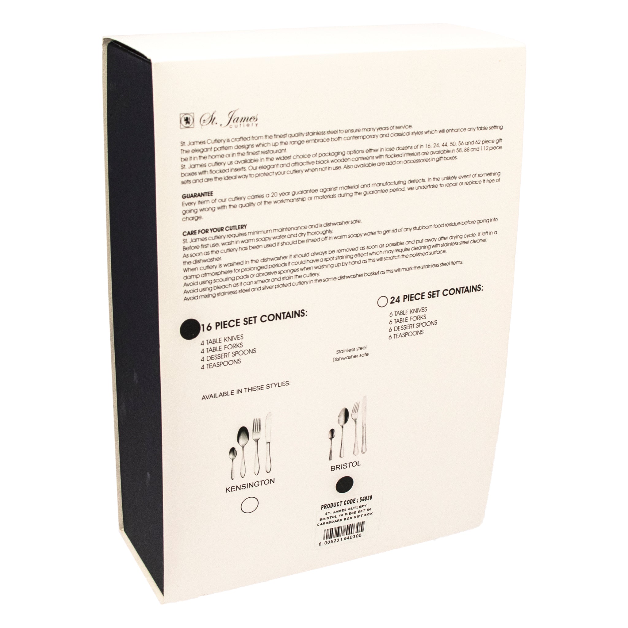 ST. JAMES CUTLERY BRISTOL (880)  GIFT BOX 16 PIECE SET