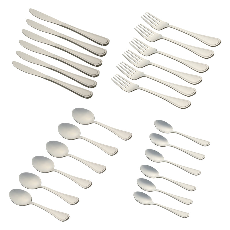 ST. JAMES CUTLERY BRISTOL (880) 24 PIECE SET IN CARDBOARD GIFT BOX