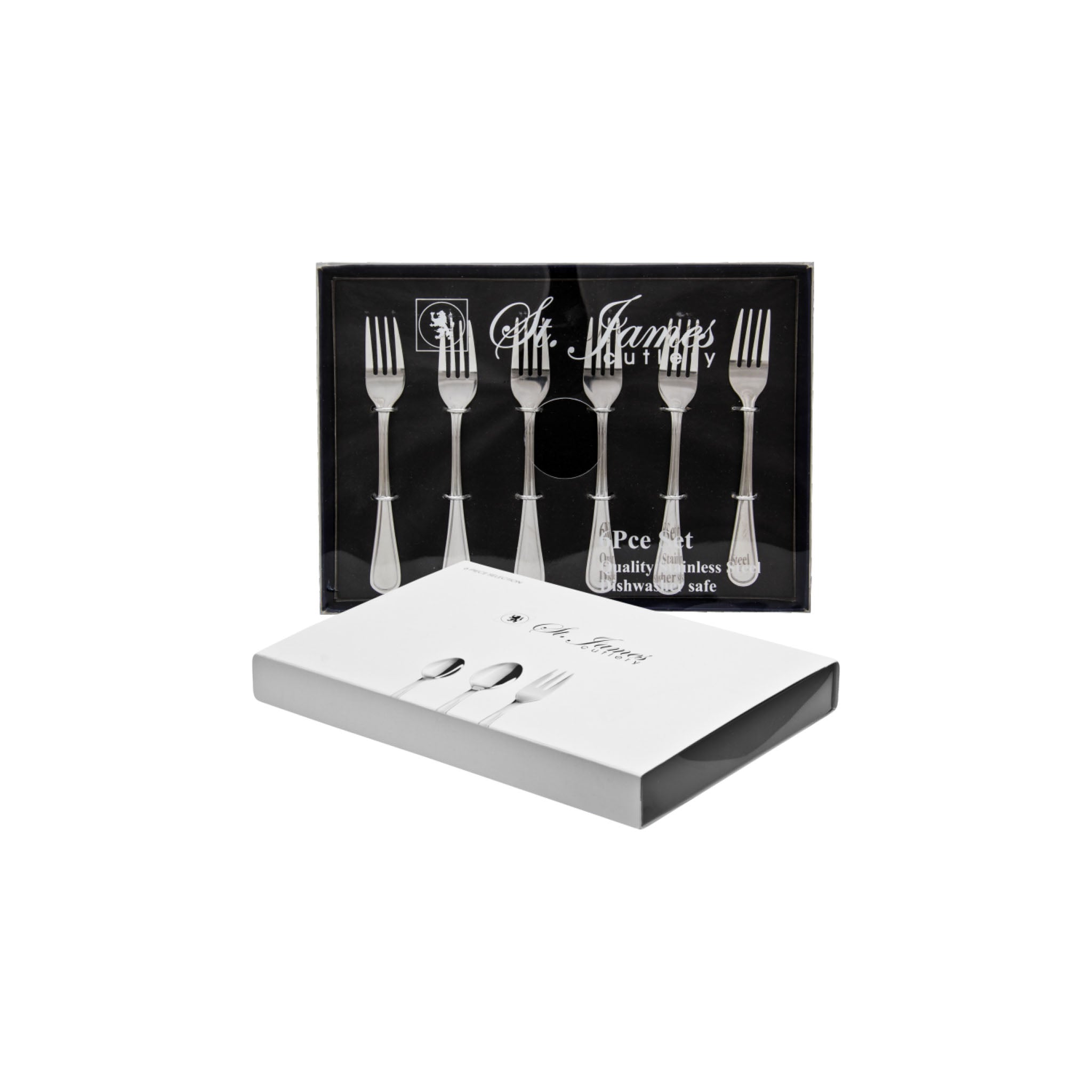 ST. JAMES CUTLERY BRISTOL (880) CAKE FORK GIFT BOX 6PK SET