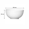 SERVEWARE NOODLE BOWL CERAMIC WHITE, 180MM DIAX90MM