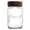 CONSOL JAR WITH DARK WOOD LID 2 PACK, 1LT (167X102MM DIA)