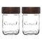 CONSOL JAR WITH DARK WOOD LID 2 PACK, 250ML (102X69MM DIA)