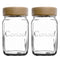 CONSOL JAR WITH LIGHT WOOD LID 2 PACK, 1LT (167X102MM DIA)