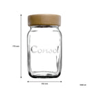 CONSOL JAR WITH LIGHT WOOD LID 2 PACK, 1LT (167X102MM DIA)