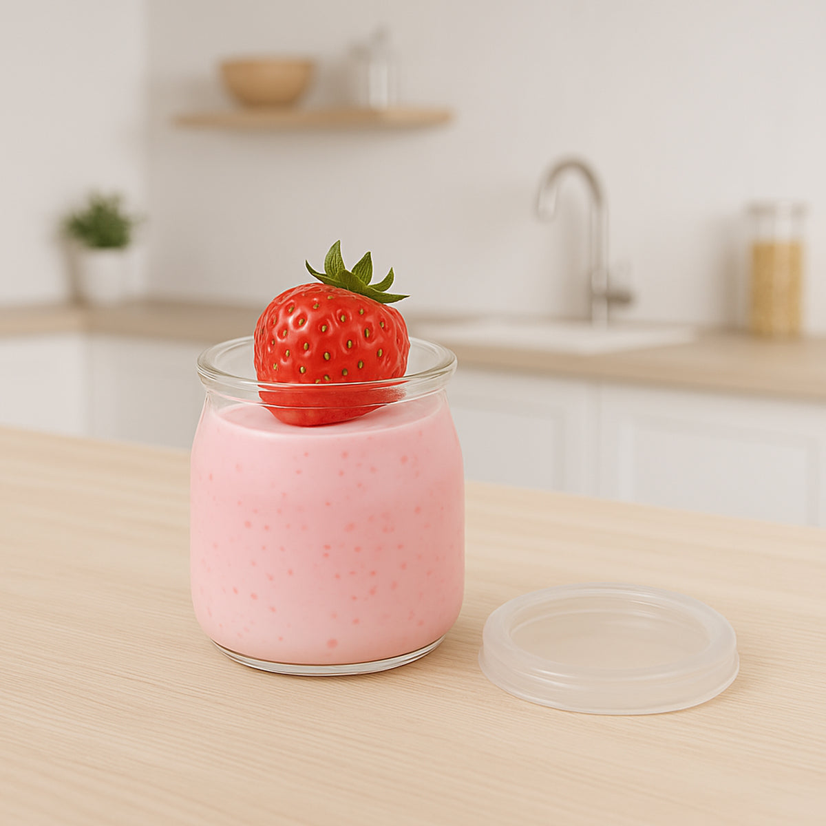 REGENT YOGHURT JARS WITH PLASTIC LIDS 6PK, 150ML