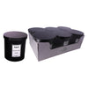 REGENT SCENTED CANDLES (VANILLA) IN A BLACK GLASS JAR WITH BLACK LID 6PK, 200G