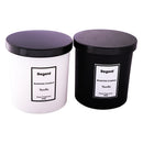 REGENT SCENTED CANDLES (VANILLA) IN A BLACK GLASS JAR WITH BLACK LID 6PK, 200G