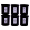REGENT SCENTED CANDLES (VANILLA) IN A BLACK GLASS JAR WITH BLACK LID 6PK, 200G