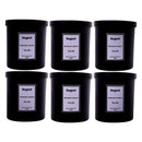 REGENT SCENTED CANDLES (VANILLA) IN A BLACK GLASS JAR WITH BLACK LID 6PK, 200G