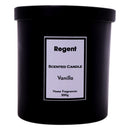 REGENT SCENTED CANDLES (VANILLA) IN A BLACK GLASS JAR WITH BLACK LID 6PK, 200G