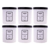 REGENT SCENTED CANDLES (VANILLA) IN A WHITE GLASS JAR WITH BLACK LID 6PK, 200G