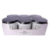 REGENT SCENTED CANDLES (VANILLA) IN A WHITE GLASS JAR WITH BLACK LID 6PK, 200G