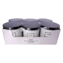 REGENT SCENTED CANDLES (VANILLA) IN A WHITE GLASS JAR WITH BLACK LID 6PK, 200G
