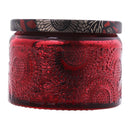REGENT SCENTED CANDLES (VANILLA) IN EMBOSSED GLASS JARS, ASST. COLOURS 6PK, 100G