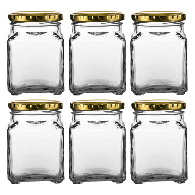 CONSOL 260ML CATERING SQUARE JAR 6PK
