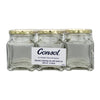 CONSOL 260ML CATERING SQUARE JAR WITH GOLD LID 6PK