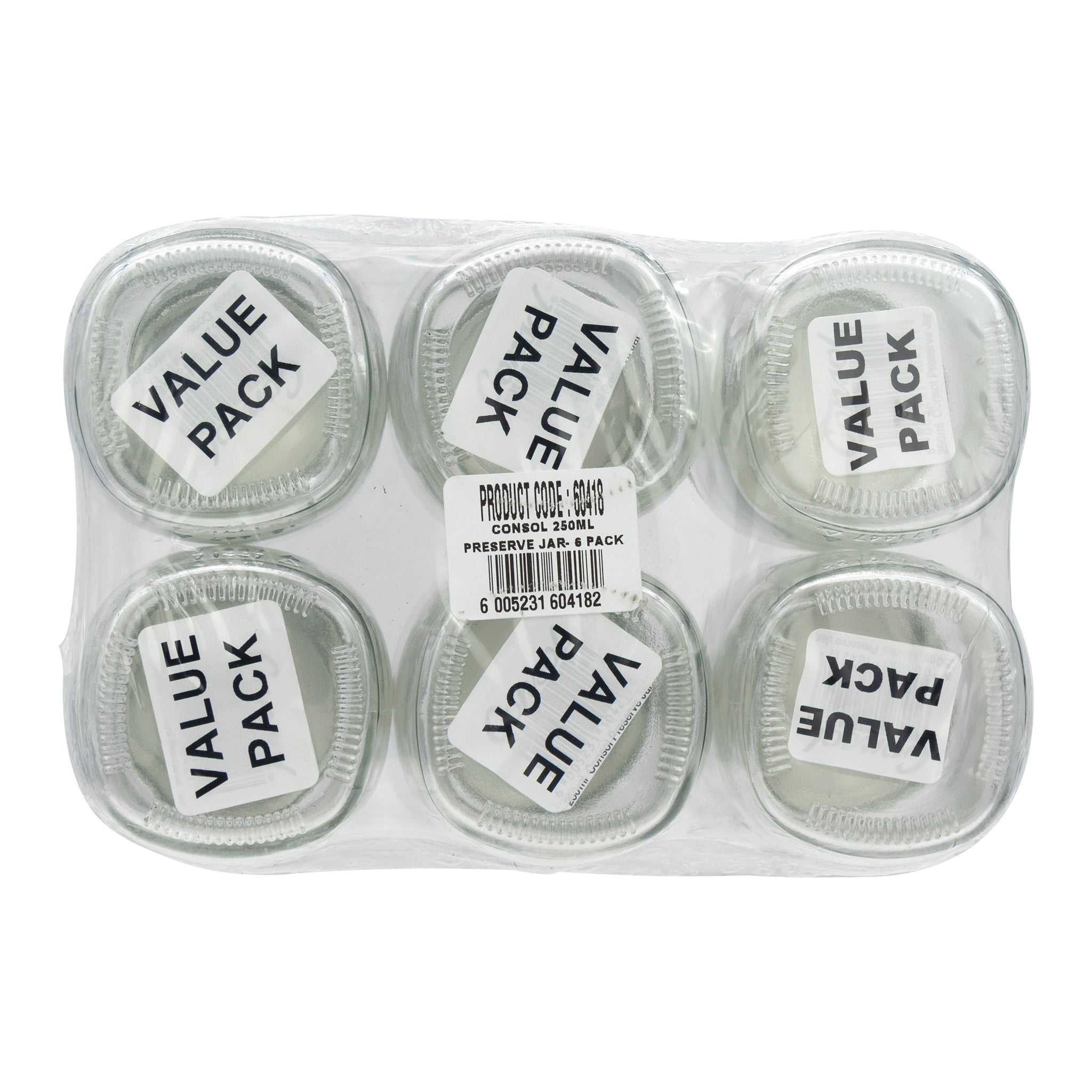 CONSOL 250ML PRESERVE JAR 6PK