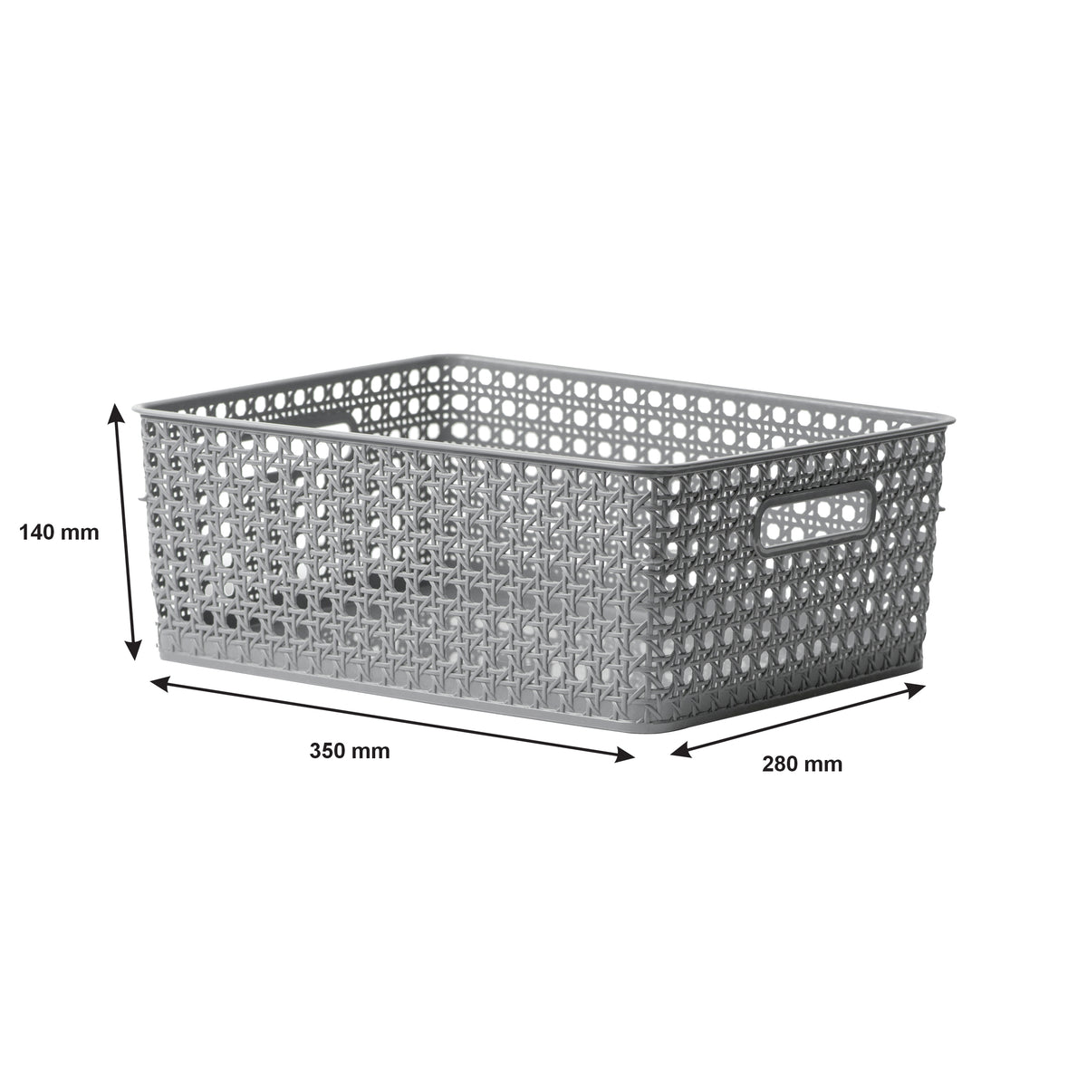 REGENT STOREAWAY GREY CLASSIC BASKETS 4PK VALUE PACK