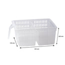 REGENT PLASTIC FRIDGE/PANTRY BASKET WITH DIVIDER CLEAR 2PCE VALUE PACK