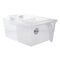 REGENT PLASTIC FRIDGE/PANTRY BASKET WITH DIVIDER CLEAR 2PCE VALUE PACK