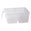 REGENT PLASTIC FRIDGE/PANTRY BASKET WITH DIVIDER CLEAR 2PCE VALUE PACK