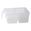 REGENT PLASTIC FRIDGE/PANTRY BASKET WITH DIVIDER CLEAR 2PCE VALUE PACK