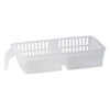 REGENT STOREAWAY PLASTIC CLEAR PANTRY AND FRIDGE BASKETS WITH DIVIDERS 2PK VALUE PACK