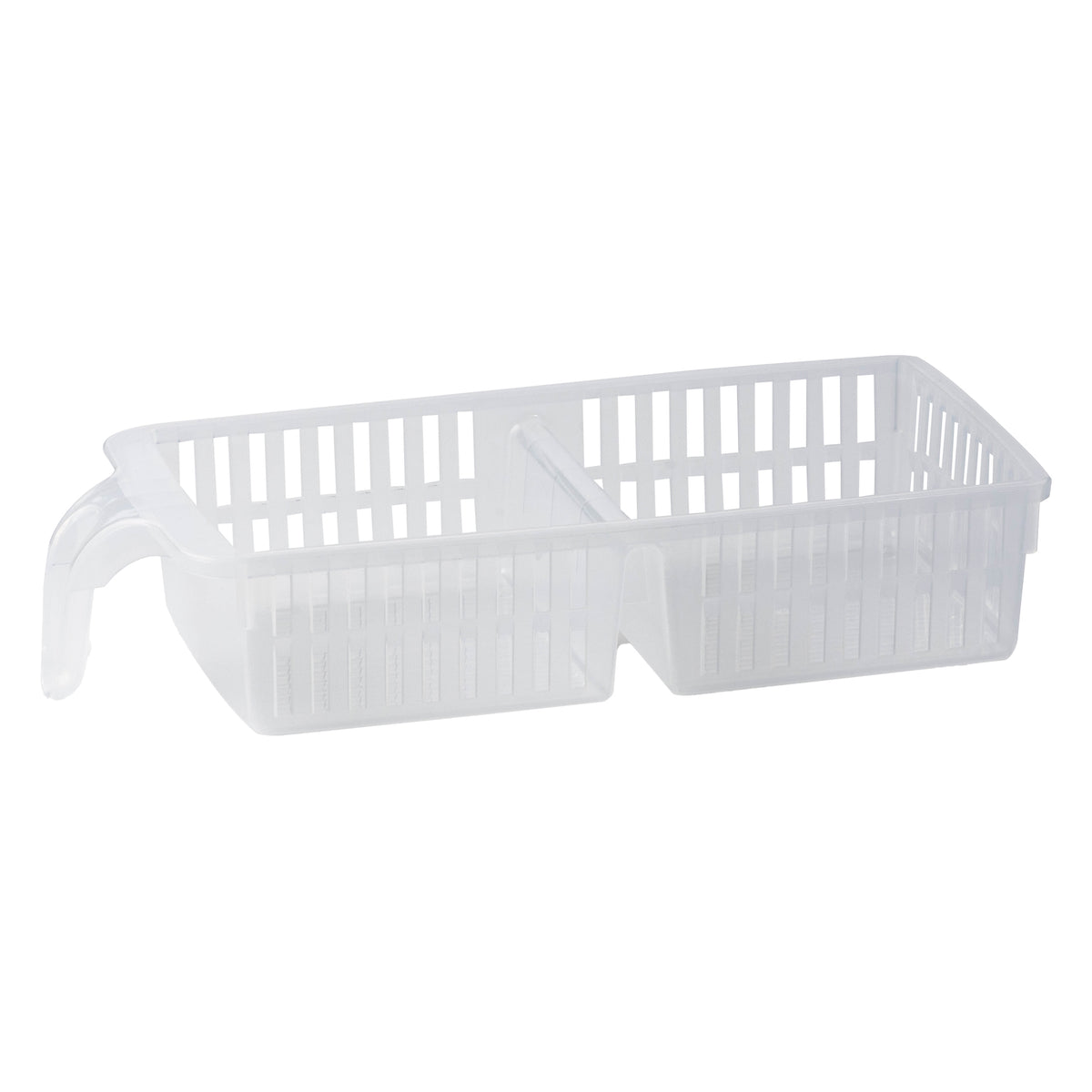 REGENT STOREAWAY PLASTIC CLEAR PANTRY AND FRIDGE BASKETS WITH DIVIDERS 2PK VALUE PACK