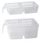REGENT PLASTIC FRIDGE/PANTRY BASKET WITH DIVIDER CLEAR 2PCE VALUE PACK